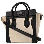 Celine Off-white Canvas Nano Luggage Tote Bag S¥ZP¥1111 144725