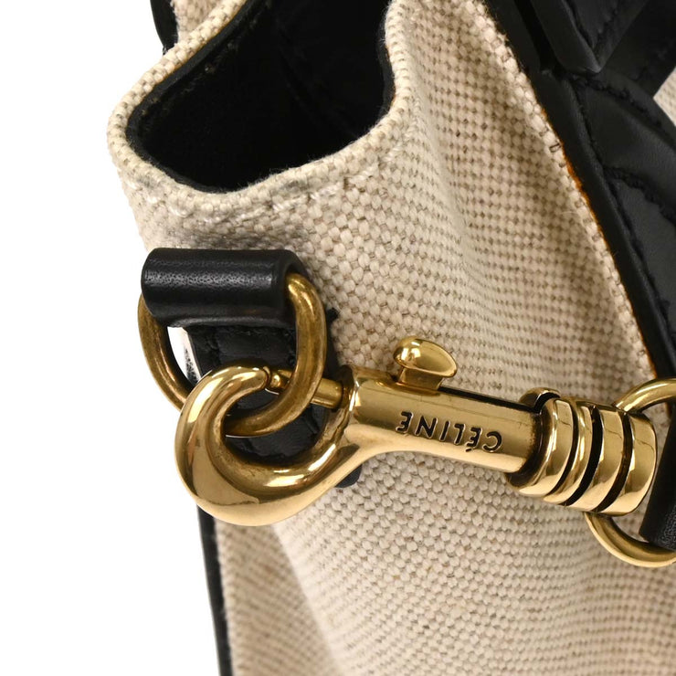 Celine Off-white Canvas Nano Luggage Tote Bag S¥ZP¥1111 144725