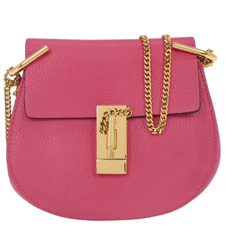 Chloe Pink Leather Drew Shoulder Bag 03185765-9 144727
