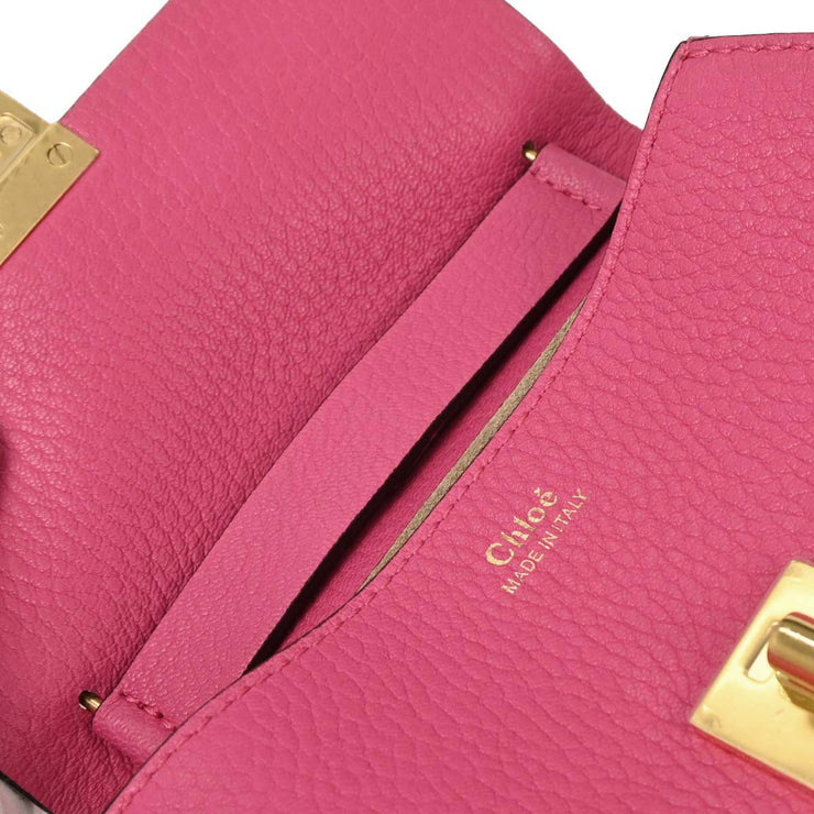 Chloe Pink Leather Drew Shoulder Bag 03185765-9 144727