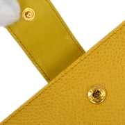 Chanel Yellow Calfskin Bifold Wallet Purse 144729
