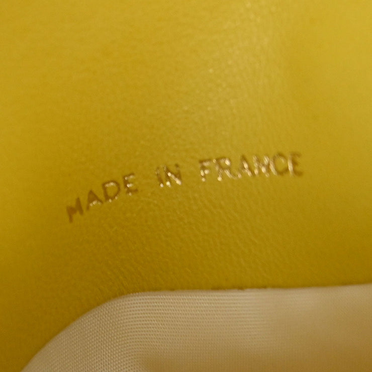 Chanel Yellow Calfskin Bifold Wallet Purse 144729