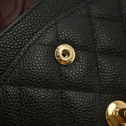 Chanel Black Calfskin Medium Classic Double Flap Shoulder Bag 144731