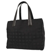 Chanel Black Jacquard Nylon Travel Line Tote Handbag 144733