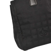 Chanel Black Jacquard Nylon Travel Line Tote Handbag 144733