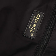 Chanel Black Jacquard Nylon Travel Line Tote Handbag 144733
