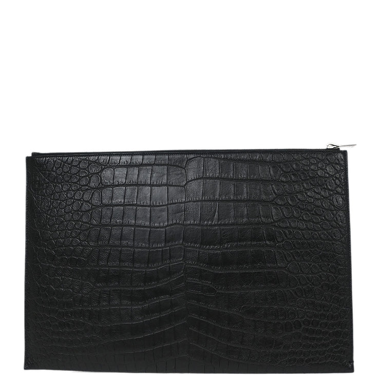Saint Laurent * Black Leather Clutch Bag GNC378261.0216 144735