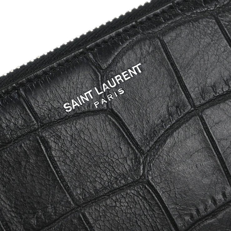Saint Laurent * Black Leather Clutch Bag GNC378261.0216 144735