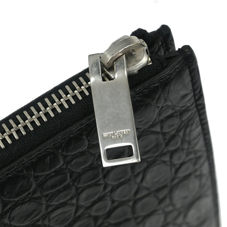 Saint Laurent * Black Leather Clutch Bag GNC378261.0216 144735