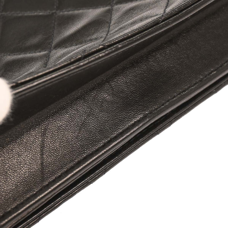 Chanel Black Lambskin Turnlock Mini Full Flap Shoulder Bag 144741