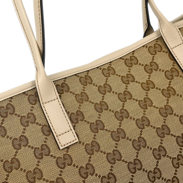 Gucci Brown Beige GG Tote Bag 169946 493075 144747