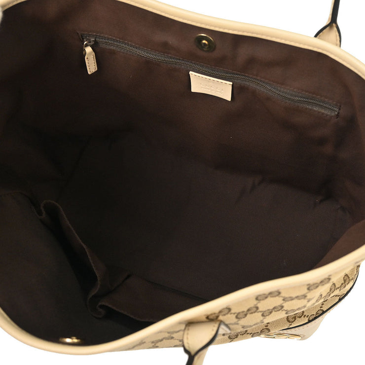 Gucci Brown Beige GG Tote Bag 169946 493075 144747