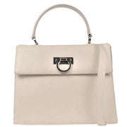 Salvatore Ferragamo Off-white Gancini 2way Handbag EO-21 7337 144748