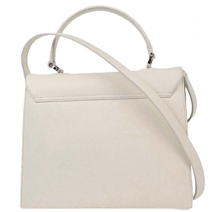 Salvatore Ferragamo Off-white Gancini 2way Handbag EO-21 7337 144748