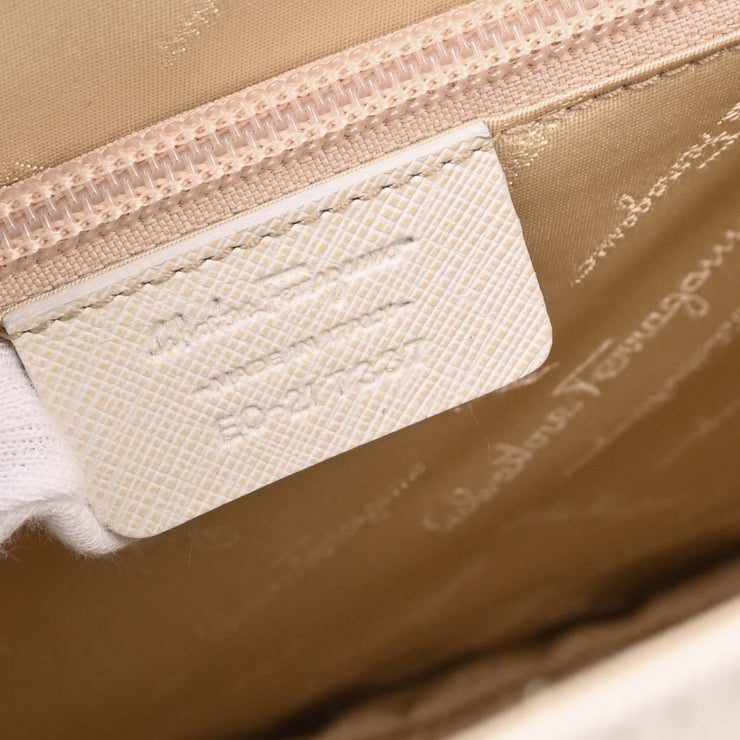 Salvatore Ferragamo Off-white Gancini 2way Handbag EO-21 7337 144748
