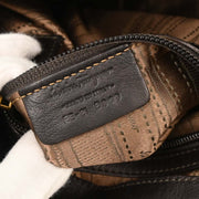 Salvatore Ferragamo Black Leather Gancini Handbag EE-21 B369 144753