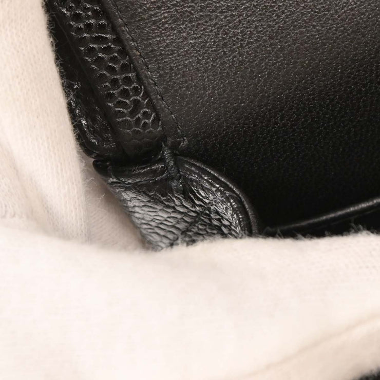 Chanel Black Calfskin Medium Classic Double Flap Shoulder Bag 144755