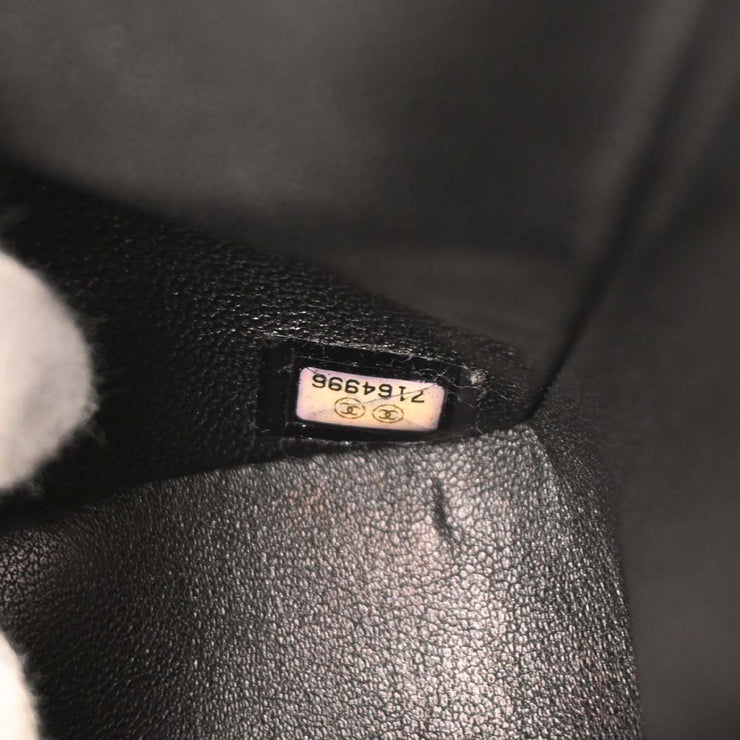 Chanel Black Calfskin Medium Classic Double Flap Shoulder Bag 144755