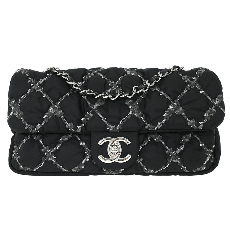 Chanel Black Nylon Paris Byzance Chain Shoulder Bag 144760