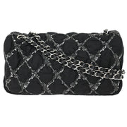 Chanel Black Nylon Paris Byzance Chain Shoulder Bag 144760