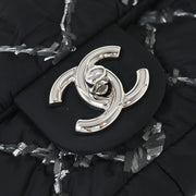 Chanel Black Nylon Paris Byzance Chain Shoulder Bag 144760