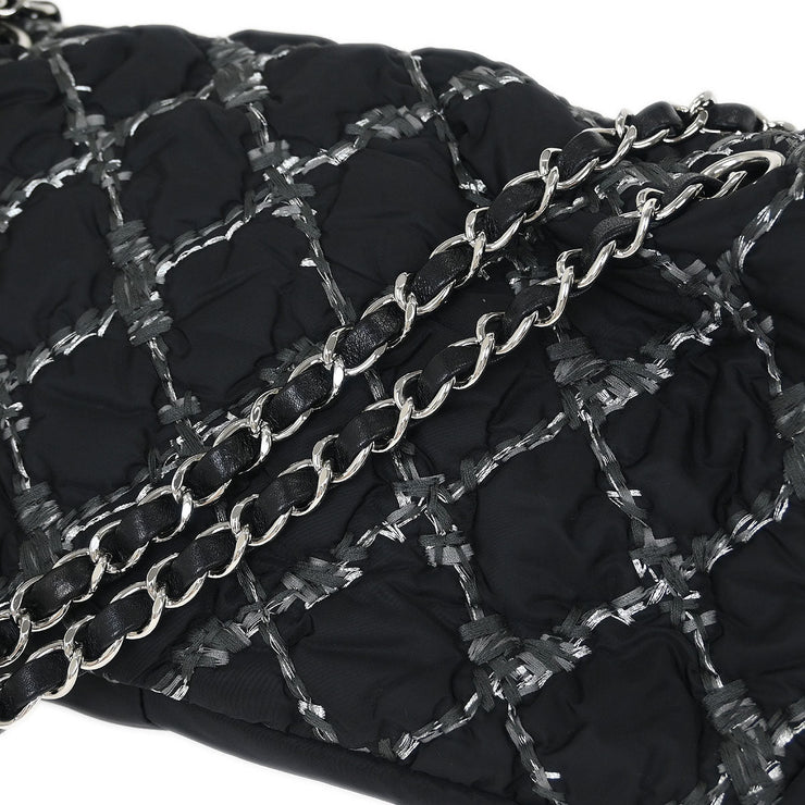 Chanel Black Nylon Paris Byzance Chain Shoulder Bag 144760