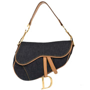 Christian Dior Navy Denim Saddle Handbag RU0040 144761