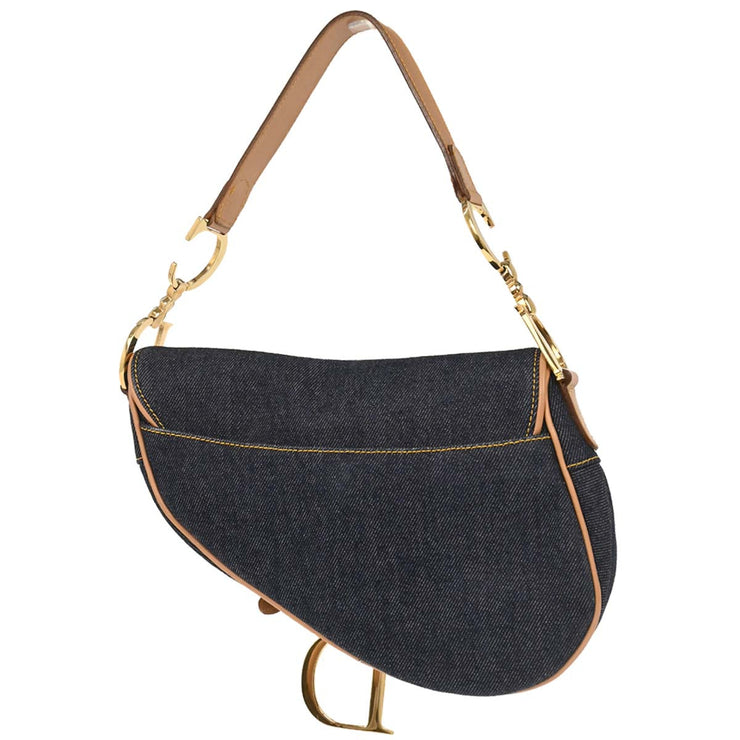 Christian Dior Navy Denim Saddle Handbag RU0040 144761