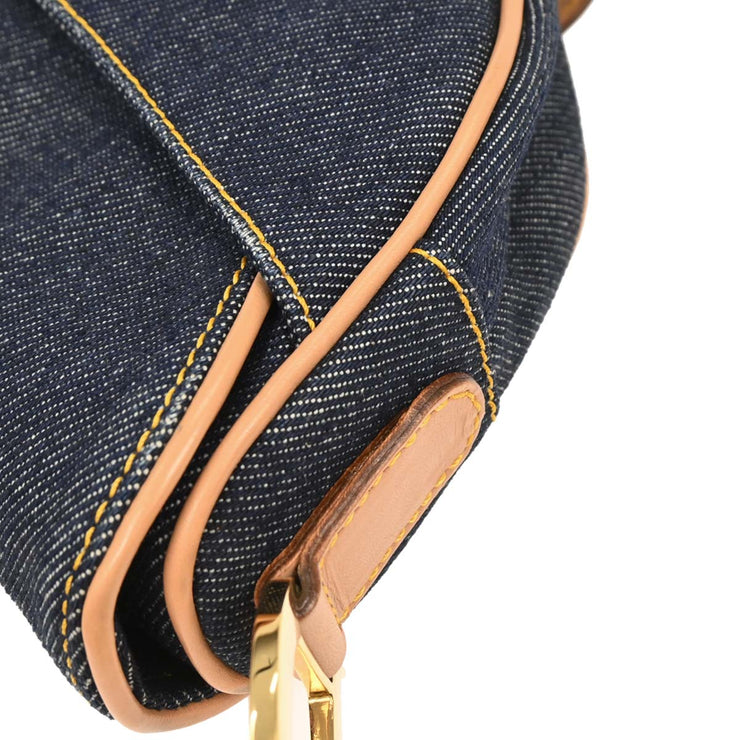 Christian Dior Navy Denim Saddle Handbag RU0040 144761
