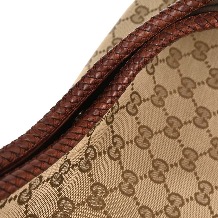 Gucci Beige Canvas GG Marrakech Hobo Shoulder Bag 257026 203998 144764