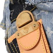 Louis Vuitton Blue Monogram Denim Patchwork Bowly Handbag M95376 CE0067 144766