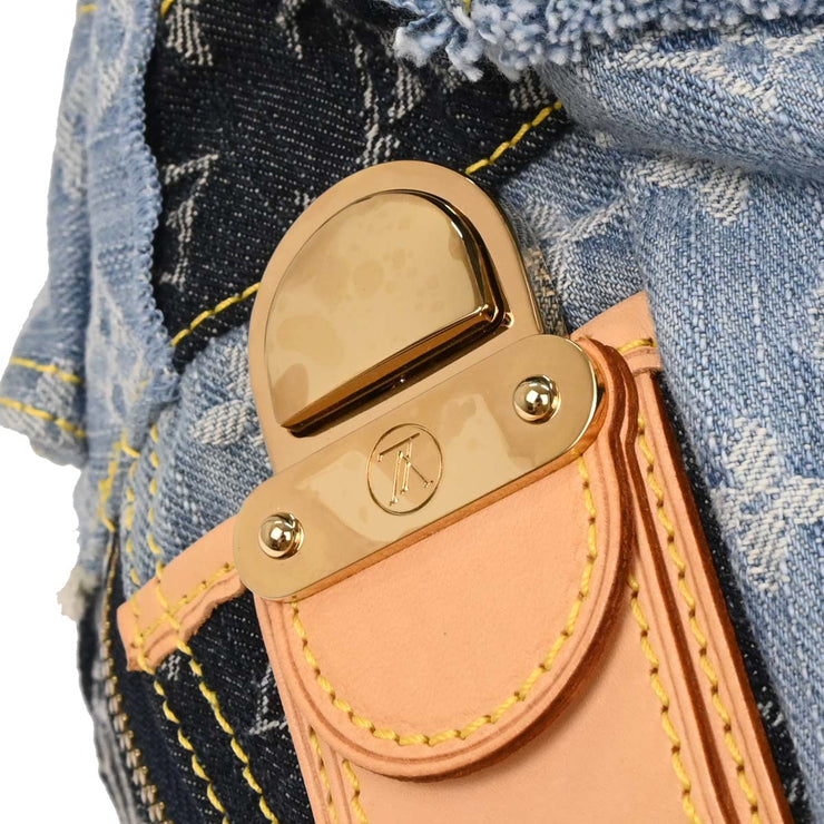 Louis Vuitton Blue Monogram Denim Patchwork Bowly Handbag M95376 CE0067 144766