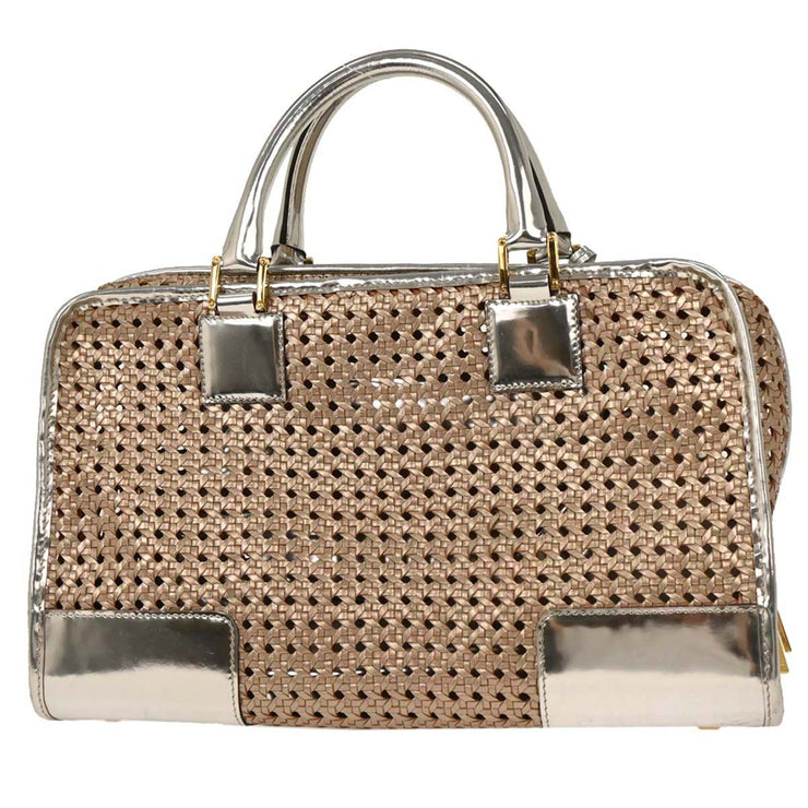 Loewe Silver Leather Amazona 36 Handbag 010207 144767