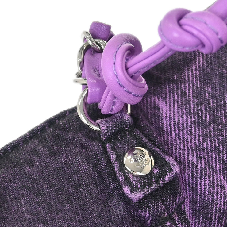 Chanel Purple Denim Chanel 31 Shopping Bag 2way Handbag 144769
