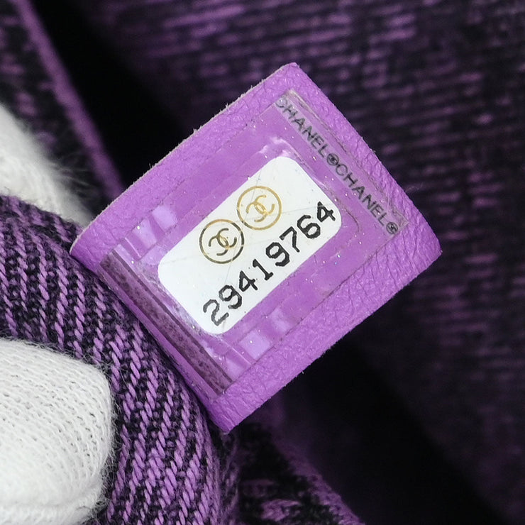 Chanel Purple Denim Chanel 31 Shopping Bag 2way Handbag 144769
