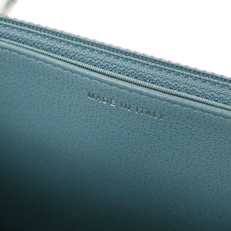Chanel Light Blue Calfskin Half Coco WOC Wallet On Chain 144770