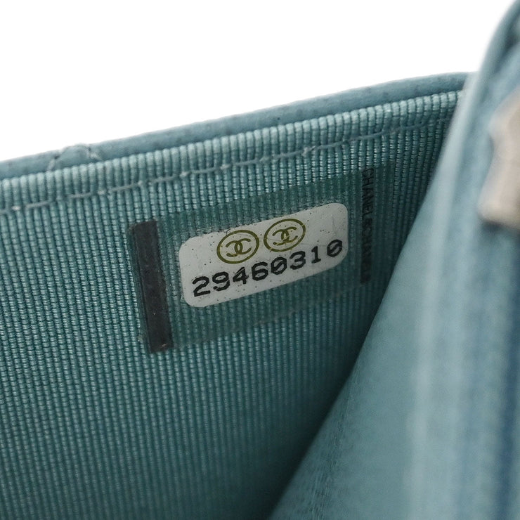 Chanel Light Blue Calfskin Half Coco WOC Wallet On Chain 144770