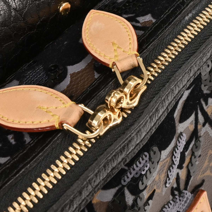 Louis Vuitton Monogram Fleur de Jais Carrousel Handbag M40434 TJ4100 144772