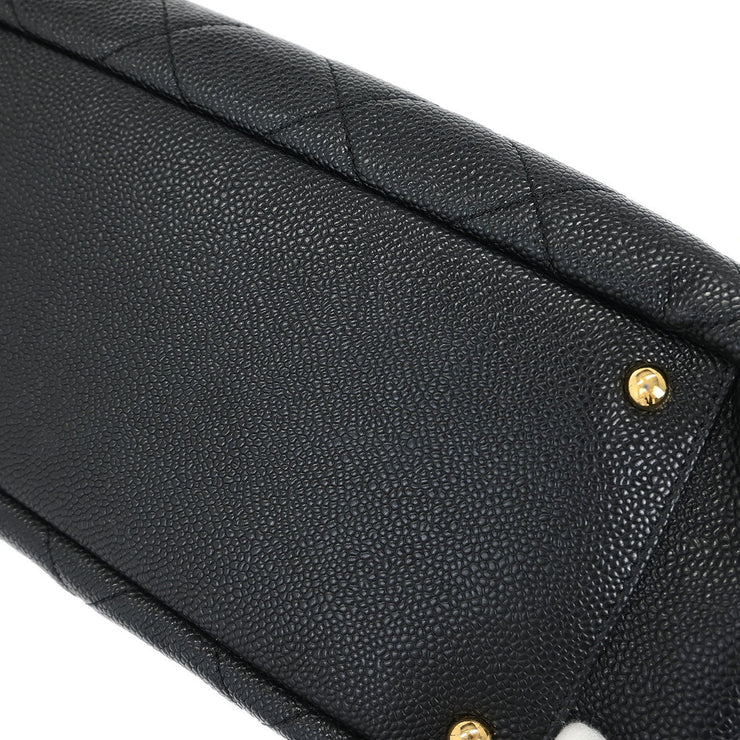 Chanel Black Calfskin Timeless CC Chain Tote Bag 144775