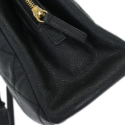 Chanel Black Calfskin Timeless CC Chain Tote Bag 144775