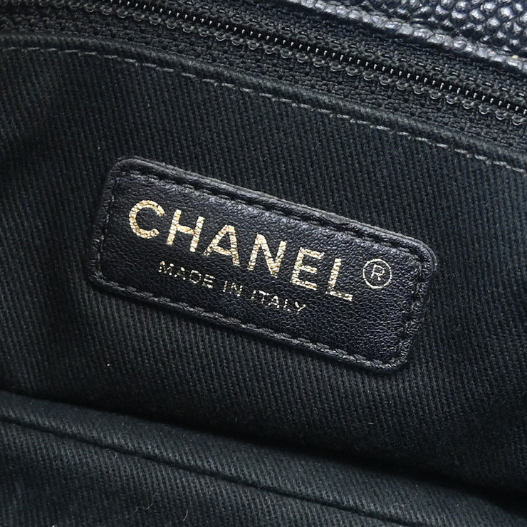 Chanel Black Calfskin Timeless CC Chain Tote Bag 144775