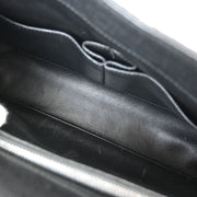 Chanel * Black Calfskin Lizard Coco Handle 2way Handbag 144776