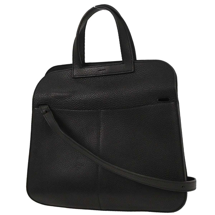 Hermes Black Taurillon Clemence Halzan 31 2way Tote Bag ABT011TD 144806