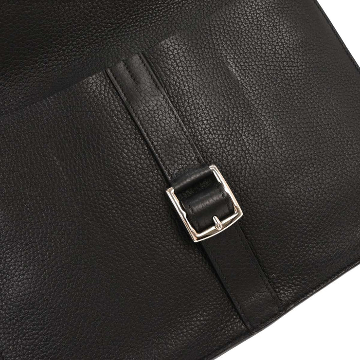 Hermes Black Taurillon Clemence Halzan 31 2way Tote Bag ABT011TD 144806