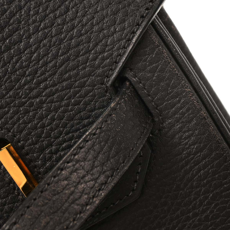 Hermes Black Ardennes Birkin 35 Handbag 6E Square:F 144807