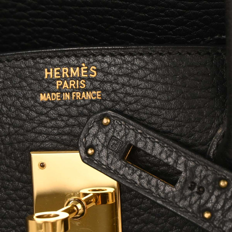 Hermes Black Ardennes Birkin 35 Handbag 6E Square:F 144807