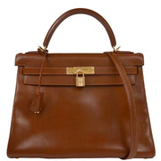 Hermes Fauve Box Calf Kelly 32 Retourne 2way Handbag  Square:G 107.S 144808