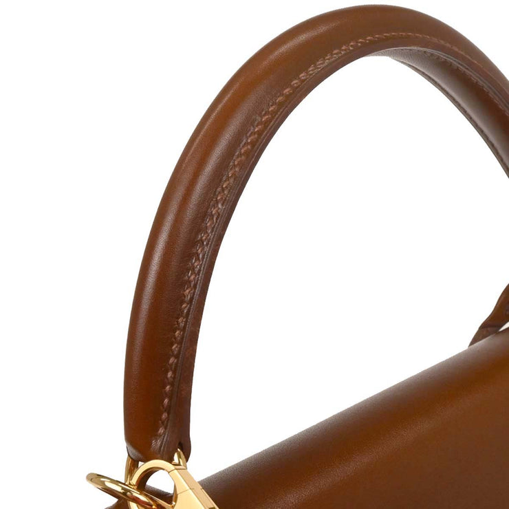 Hermes Fauve Box Calf Kelly 32 Retourne 2way Handbag  Square:G 107.S 144808