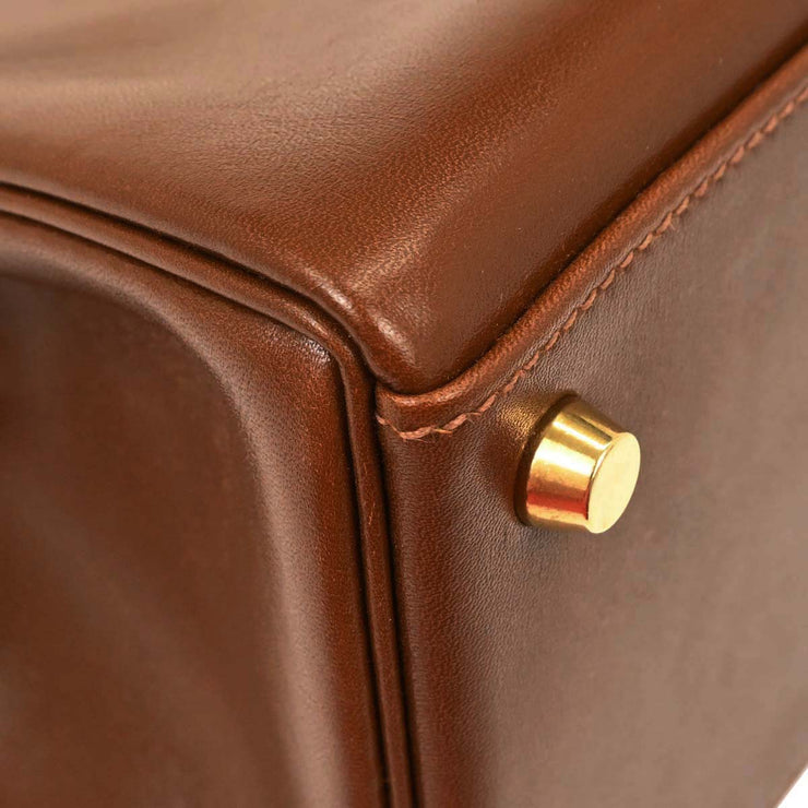 Hermes Fauve Box Calf Kelly 32 Retourne 2way Handbag  Square:G 107.S 144808