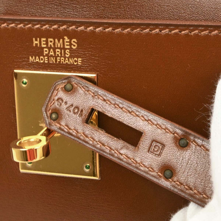 Hermes Fauve Box Calf Kelly 32 Retourne 2way Handbag  Square:G 107.S 144808